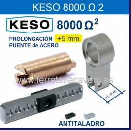 KESO 8000 PROLONGACION CUERPO +5mm CON BARRA ACERO