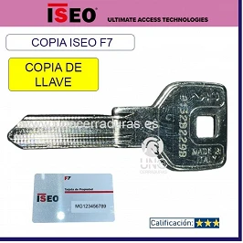 LLAVE ORIGINAL ISEO F7 MULTI