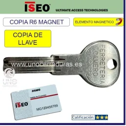 LLAVE ORIGINAL ISEO R6 MG Magnet
