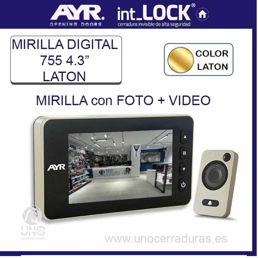 AYR Mirilla Digital Electrónica 755 Cromado