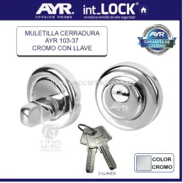 MULETILLA CERRADURA AYR 103-37 CROMO MATE CONLLAVE