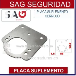 PLACA SUPLEMENTO ACERO CERROJO SAG CSI