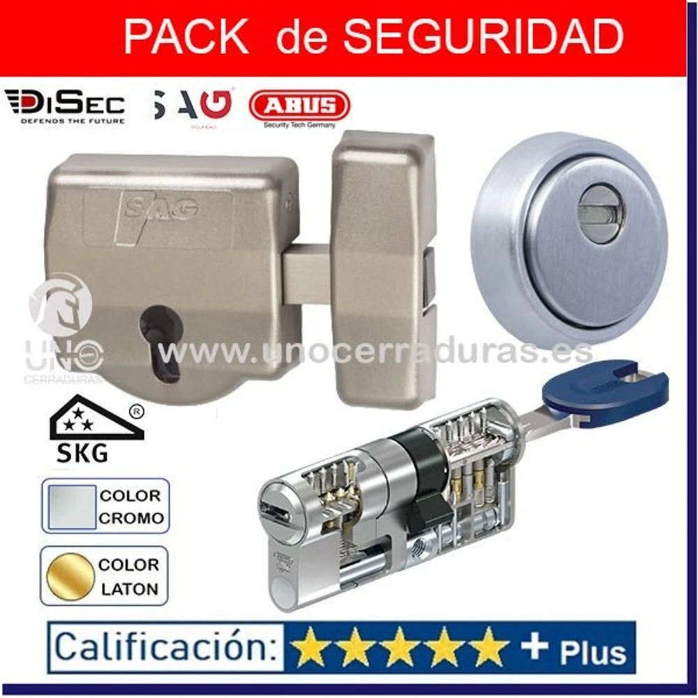 SAG EP30 DISEC BD280 + ABUS BRAVUS MX PRO MAGNET 80mm LATON-NIQUEL