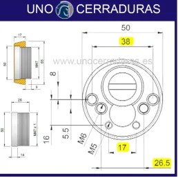 SAG EP30 DISEC BD280 + ABUS BRAVUS MX PRO MAGNET 80mm LATON-NIQUEL