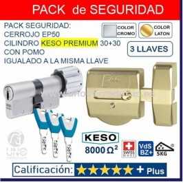 SAG EP50  PREMIUM + KESO 8000 Omega2 PREMIUM 60mm POMO 3 LLAVES