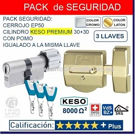 SAG EP50  PREMIUM + KESO 8000 Omega2 PREMIUM 60mm POMO 3 LLAVES