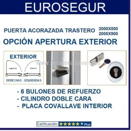 SUPLEMENTO APERTURA EXTERIOR PUERTA TRASTERO REFUERZO 6 BULONES