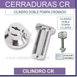 CILINDRO Seguridad CR doble CROMADO