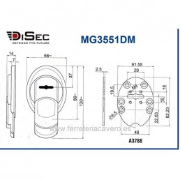 Escudo magnético MG3551XDM DISEC. Ferretería El Bombín