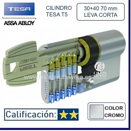 BOMBILLO TESA TE-5 5200 30+40 70mm LEVA CORTA NIQUEL
