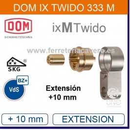 EXTENSIÓN +10mm Cilindro DOM IX TWIDO reforazdo 333M