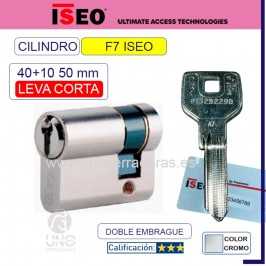 Cilindro ISEO F7 MULTI 40+10:50mm LEVA CORTA CROMO
