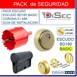 PACK ESCUDO DISEC BD180 BASIC ORO + GUIA INSTALACION + CORONA 51 PACK ESCUDO DISEC BD180 ORO + GUIA INSTALACION + CORONA 51