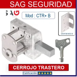 CERROJO SAG TRASTERO CTR GRAPON B CROMO 3 LLAVES