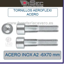 TORNILLO AEROFLEXI ACERO INOX A2 70MM 2 unidades.
