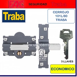 TRABA CERROJO PINTADO 101-L/80MM CERROJO SOBR. 101-L 105MM BOMB.50MM PINTADO TRABA 24004