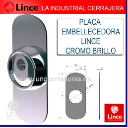 PLACA EMBELLECEDORA HOPLON CROMO BRILLO