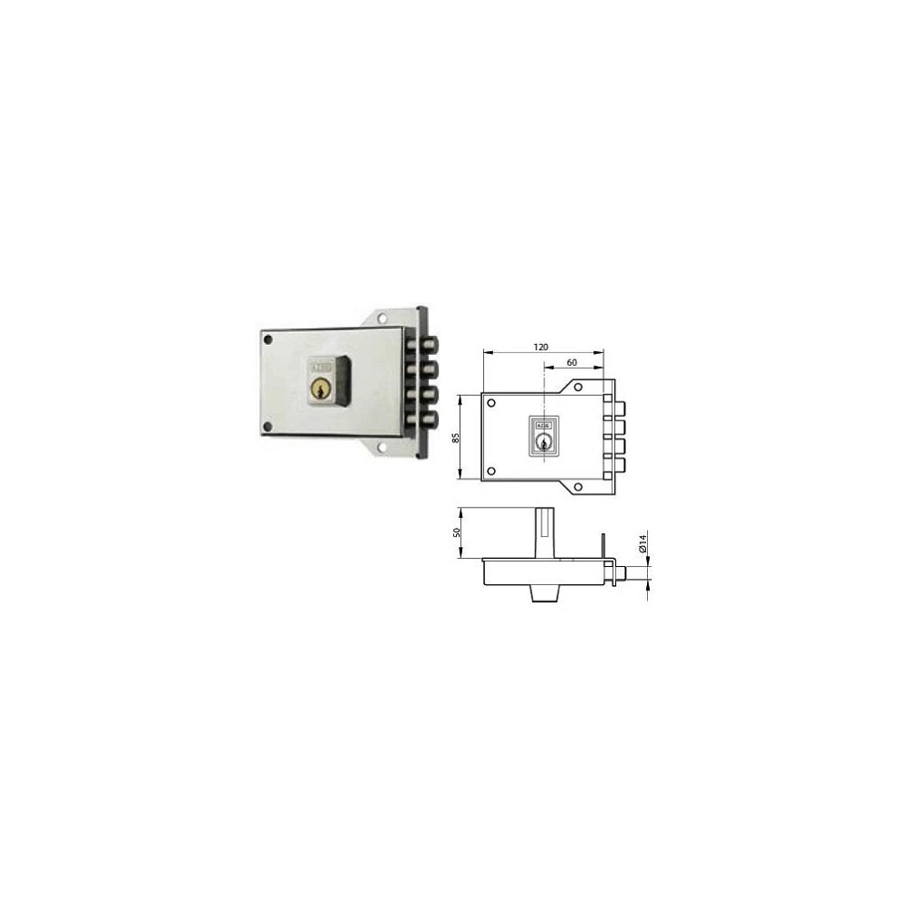 CERRADURA SOBR. 120X60MM 70IHN CERRADURA SOBR. 120X60MM 70IHN H.NIQ. PIC/PAL IZQ YALE