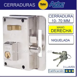 CERRADURA SOBR. 10 70MM E-45MM PIC/BUL DCHA T.INTER. H. NIQ CERRADURA SOBR. 10 70MM E-45MM PIC/BUL DCHA T.INTER. H. NIQ