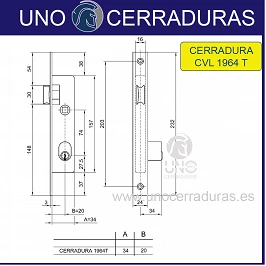 CERRADURA MET.EMB. 1964T...