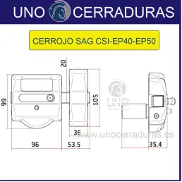 CERROJO SAG EP40 CROMO...