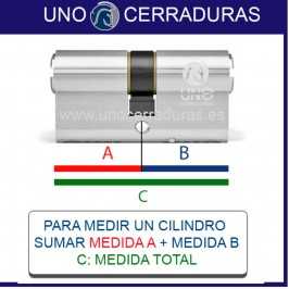 CILINDRO M&C CONDOR 32+32 64mm CROMO DOBLE EMBRAGUE 5 LLAVES