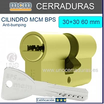 Cilindro MCM Antibumping 30X30mm BPS Laton MCM