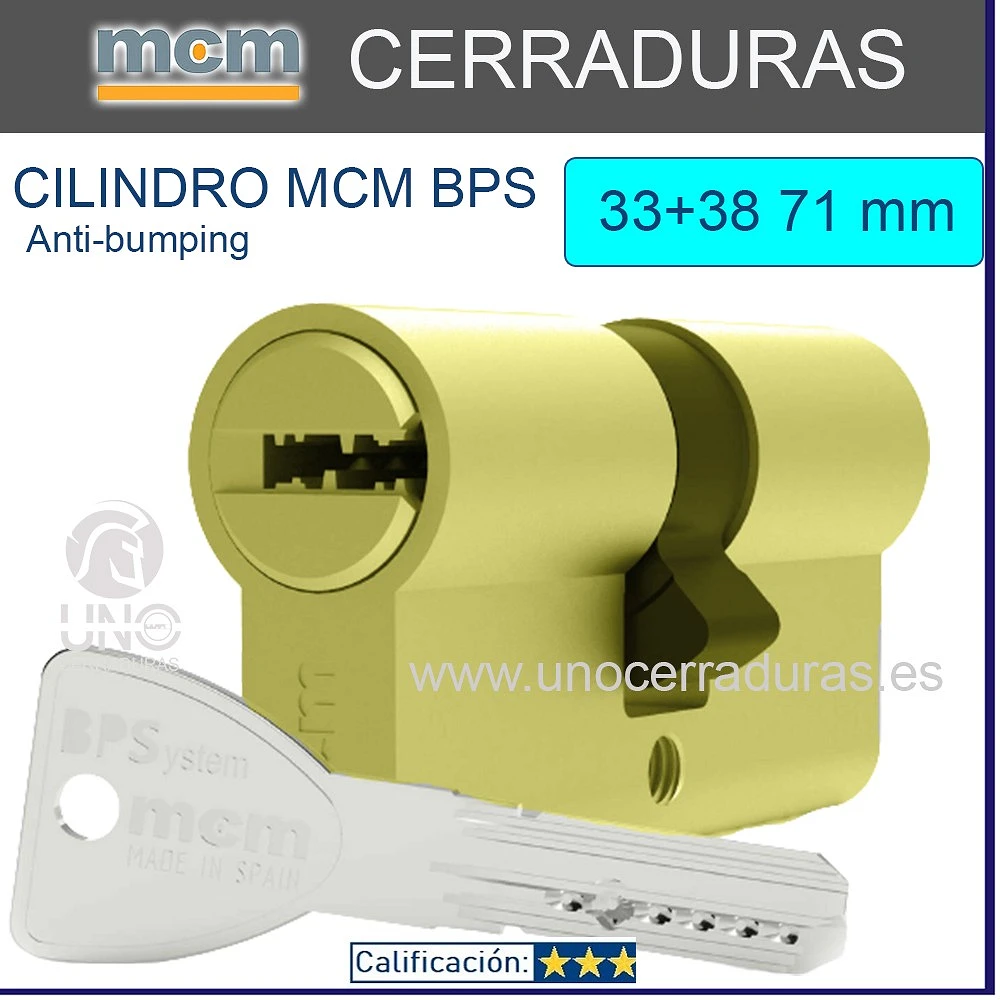 Cilindro Antibumping 33X38: 71mm MCM BPS
