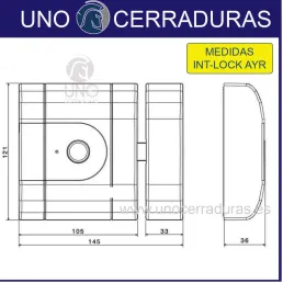 Cerradura Invisible Alta Seguridad Cromo Mate INT-LOCK AYR