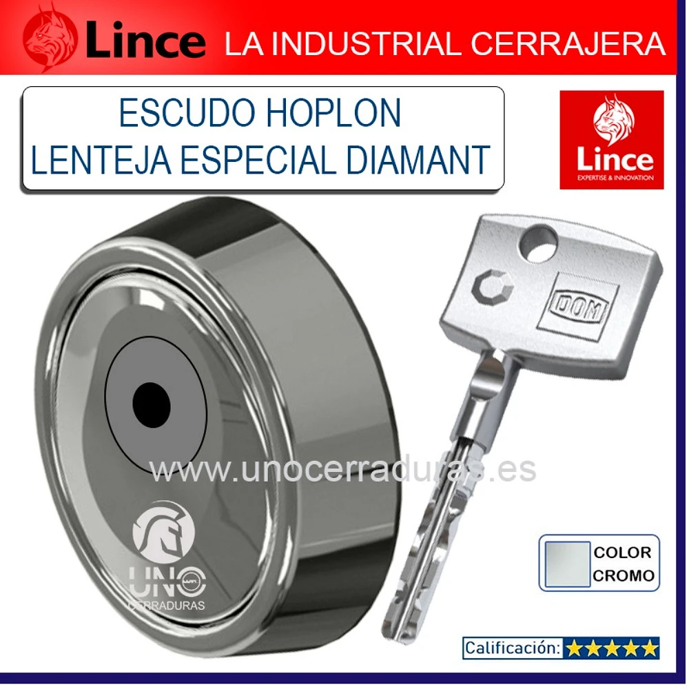 ESCUDO-LINCE-HOPLON-ESPECIAL DIAMANT-ACERO-BICROMATE