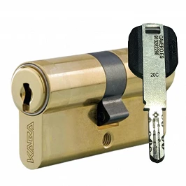 BOMBILLO DORMA KABA ExperT CROSS LAM Doble Embrague 40+40 80mm LATON