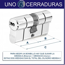 CILINDRO ABUS BRAVUS MX PRO MAGNET 30+50.80mm CROMO