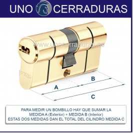 CILINDRO ABUS BRAVUS MX PRO MAGNET 40+40.80mm LATON