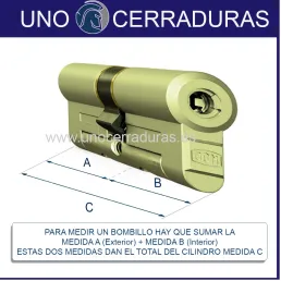 Cilindro de Alta Seguridad DOM DIAMANT - Ferresegur Color INOX Cilindros  Dom 60 mm. 30+30,Leva larga