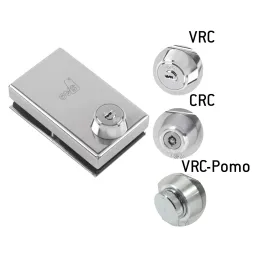 CERRADURA SAG PUERTA CRISTAL ACERO INOXIDABLE VRC