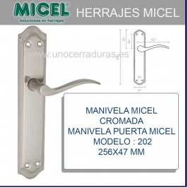 MANIVELA MICEL 202 256X47 MM NIQUEL