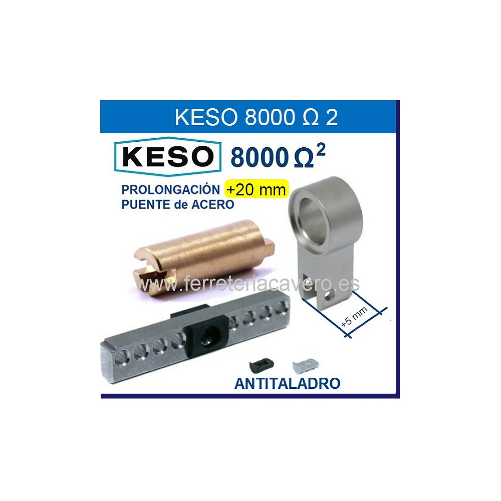 Keso Ride Classic KESO 8000 PROLONGACIÓN CUERPO +20mm CON BARRA ACERO