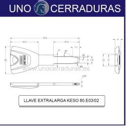 KESO 8000 Omega2 PREMIUM 40+40:80mm POMO CROMO