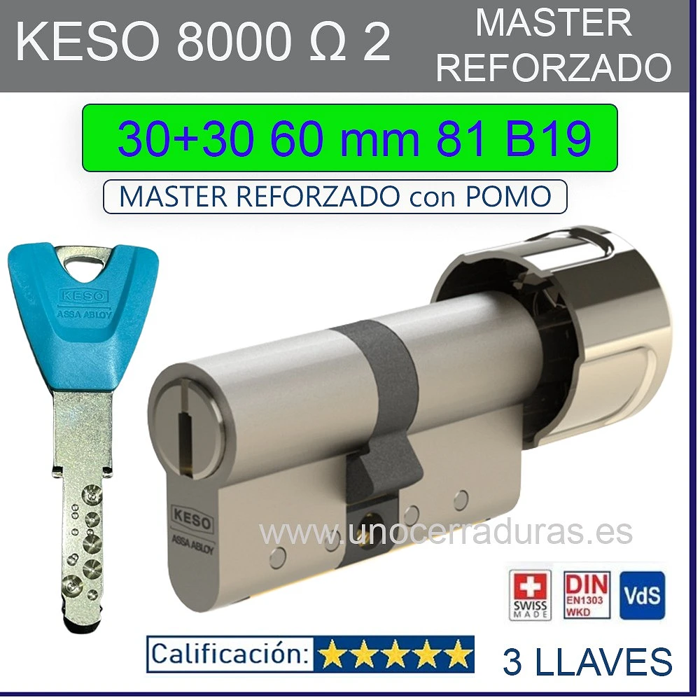 KESO 8000 Omega2 81.B15 MASTER REFORZADO 30+30:60mm