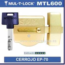CERROJO SAG EP70 MULTLOCK MTL600 ORO 5 LLAVES