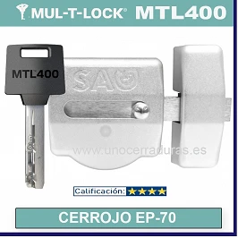 CERROJO SAG EP70 MULTLOCK MTL400 CROMO 5 LLAVES