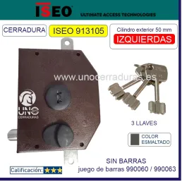 Cerradura Alta Seguridad ISEO 913105 sobreponer IZQUIERDAS
