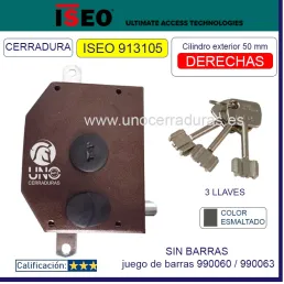 Cerradura Alta Seguridad ISEO 913105 sobreponer DERECHAS