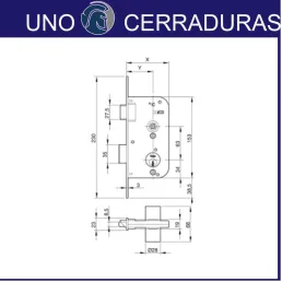 CERRADURA CON PALANCA Y...
