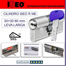 CILINDRO ISEO RME DOBLE EMBRAGUE 30+30 NIQUEL 5 LLAVES