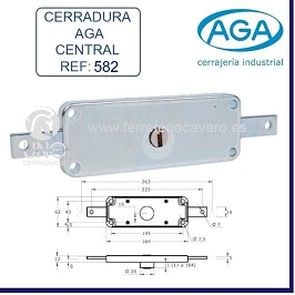 CERRADURA SEGURIDAD PERSIANA AGA 582
