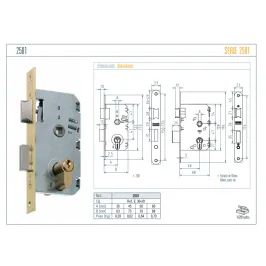 CERRADURA 2501-145 CANTO...