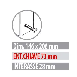 KIT CERRADURA MOTTURA 73 MM...