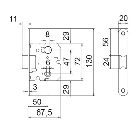 PICAPORTE UNIFICADO LATON...