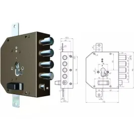 CERRADURA CR 2250 PEN IZQ BOMBILLO PERFIL EUROPEO PINTADA